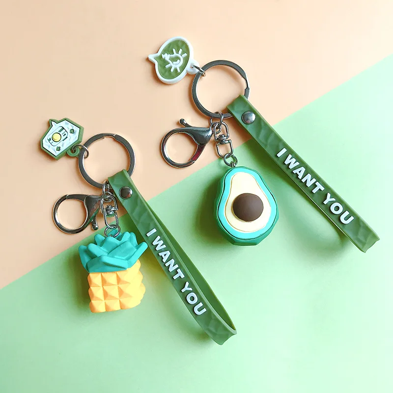 

Cute Cartoon Fruit Jdoll Ewelry Avocado Heart-shaped Handmade Three-dimensional Soft Toy Keychain Character Keychain