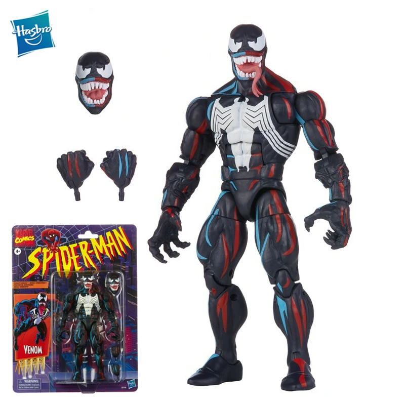 Фигурки героев аниме Hasbro из серии Marvel Legends Человек-паук 6 дюймов Веном ретро