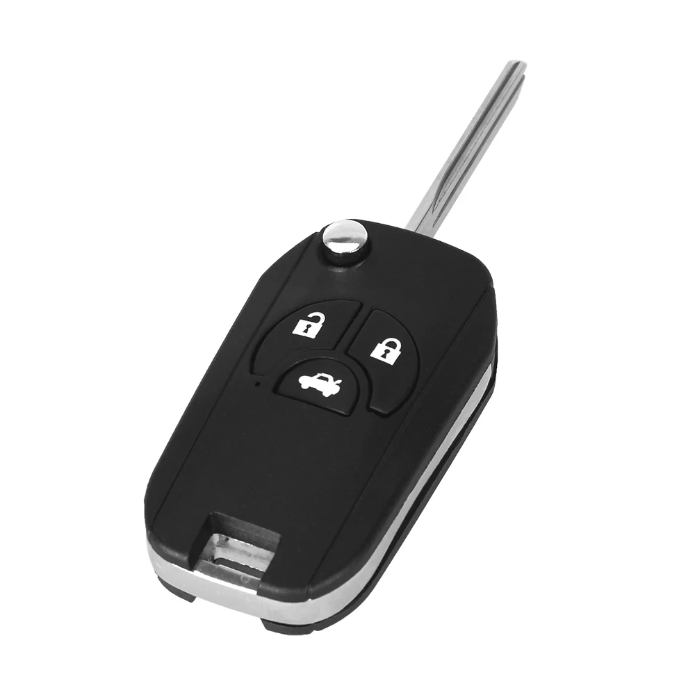 KEYYOU 10 шт./лот 2 кнопки флип модифицированный пульт дистанционного ключа автомобиля оболочки для Nissan Sylphy лопасть переключателя Fob Авто бесключевая кнопка входа