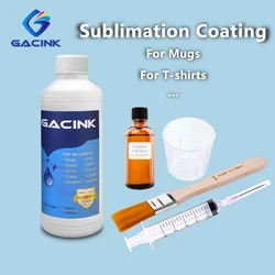 GACINK – revêtement par Sublimation de 500ml, pré traitement, sans fluide, ensemble d'outils pour tasse, pierre, céramique, cuir, verre, cristal, marbre, métal 