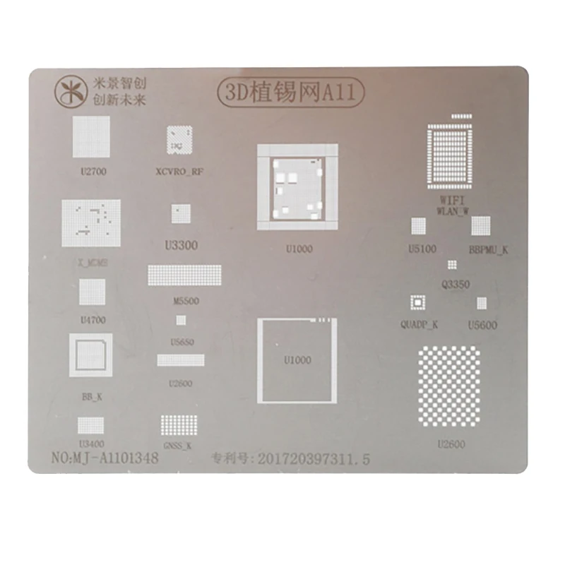 Трафареты для пайки Mijing 3D BGA A8 A9 A10 A11 A12 CPU ремонтные инструменты iPhone X XS MAX 6 6S 7 8 8PLus