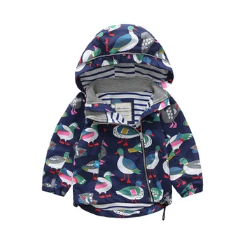 

Navy Animal Colorful Pattern Boys Girls Coats For Children Kids Autumn Winter Coat Warm Zipper Windbreaker Jackets Baby Clothes