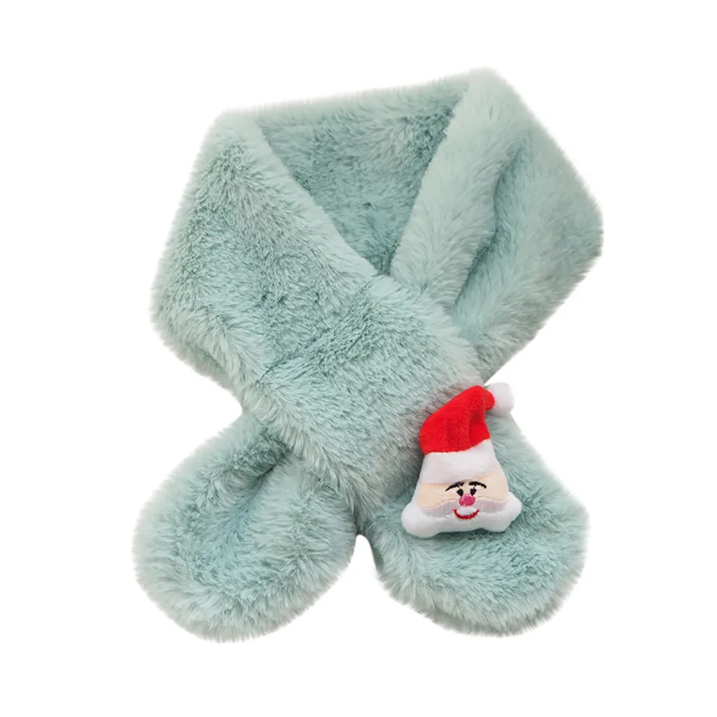 Дизайн, модный Зимний Рождественский шарф, серия, имитация кроличьей шерсти, детский нагрудник, зимний теплый шарф, подарок для женщин - Цвет: H5