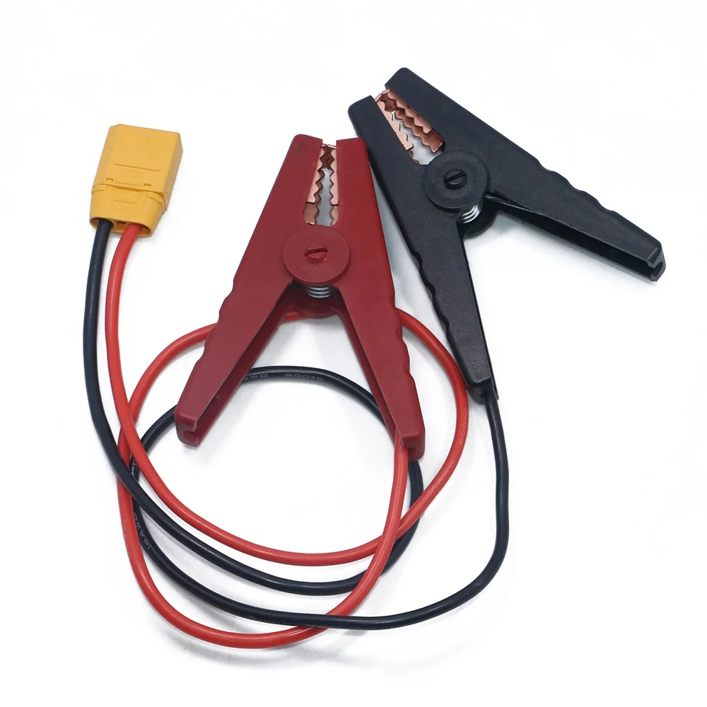 

LEORY 30CM XT90H Male Plug to Crocodile Clip Line Large Current 14 AWG Cable Copper Full Insulation Crocodile Clip Cable