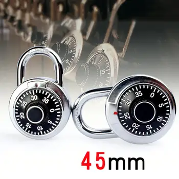 

Mechanical Code Password Lock All Metal Rotary Swing Lock Medium Padlock For Safe Box Gym Locker