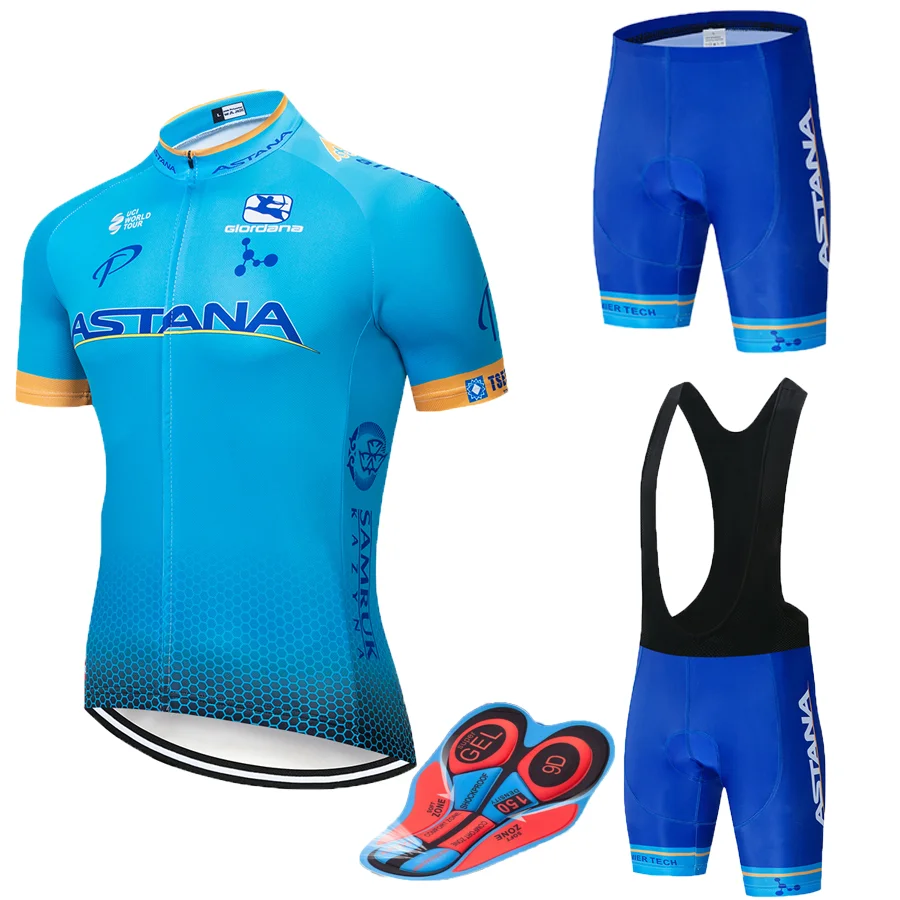 

2018 Team ASTANA Cycling Clothing Set Mens Bicycle Maillot MTB Racing Ropa Ciclismo Summer Hombre Roupa Bike Jersey