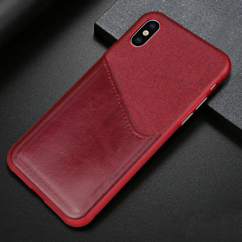 Тканевый кожаный чехол для телефона для Iphone 8 7 XR X XS 11 Max задняя крышка для samsung S10 S9 чехол для huawei P30 Mate20 с держатель для карт