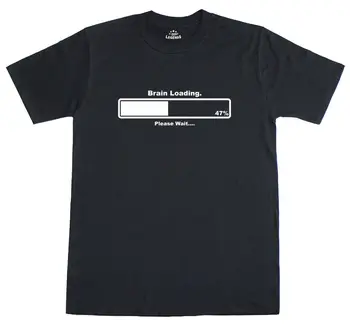 

Brain Loading Funny Gamer Computer Geek Funny Mens Loose Fit Cotton T-Shirt