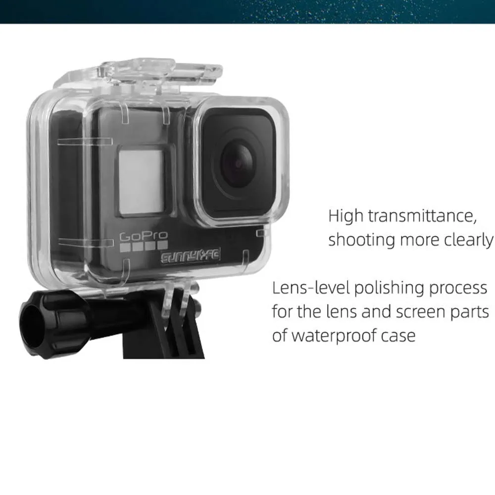 Подводный 60 м водонепроницаемый чехол силиконовый чехол для GoPro Hero 8 черный фильтр для дайвинга Красный Плавучий плавающий бар для камеры Gopro 8