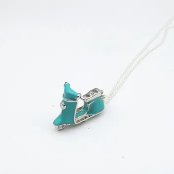 

Original classic S925 fashion exclusive blue motorcycle charm ladies necklace