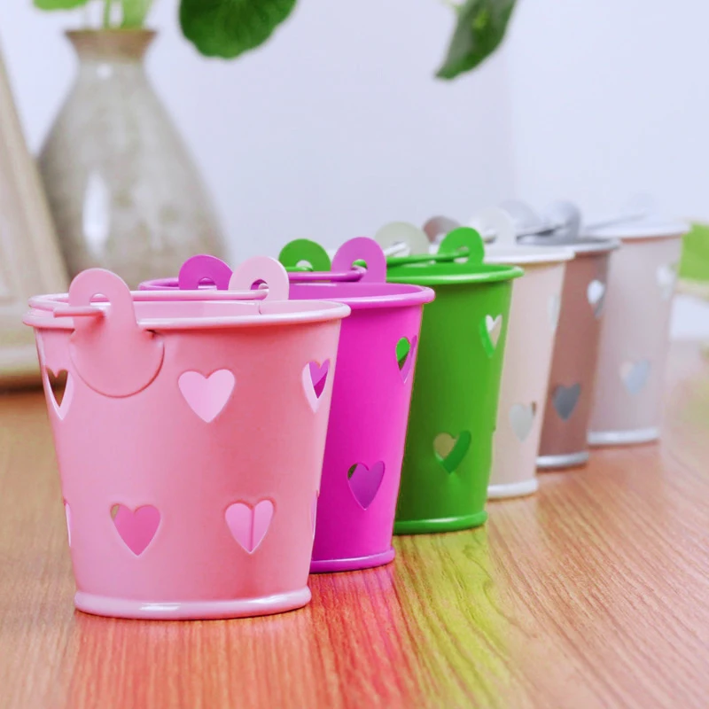 10 шт. мини металлическое ведро жестяная коробка для конфет ведра Свадебная вечеринка Сувениры Подарочные ведра
