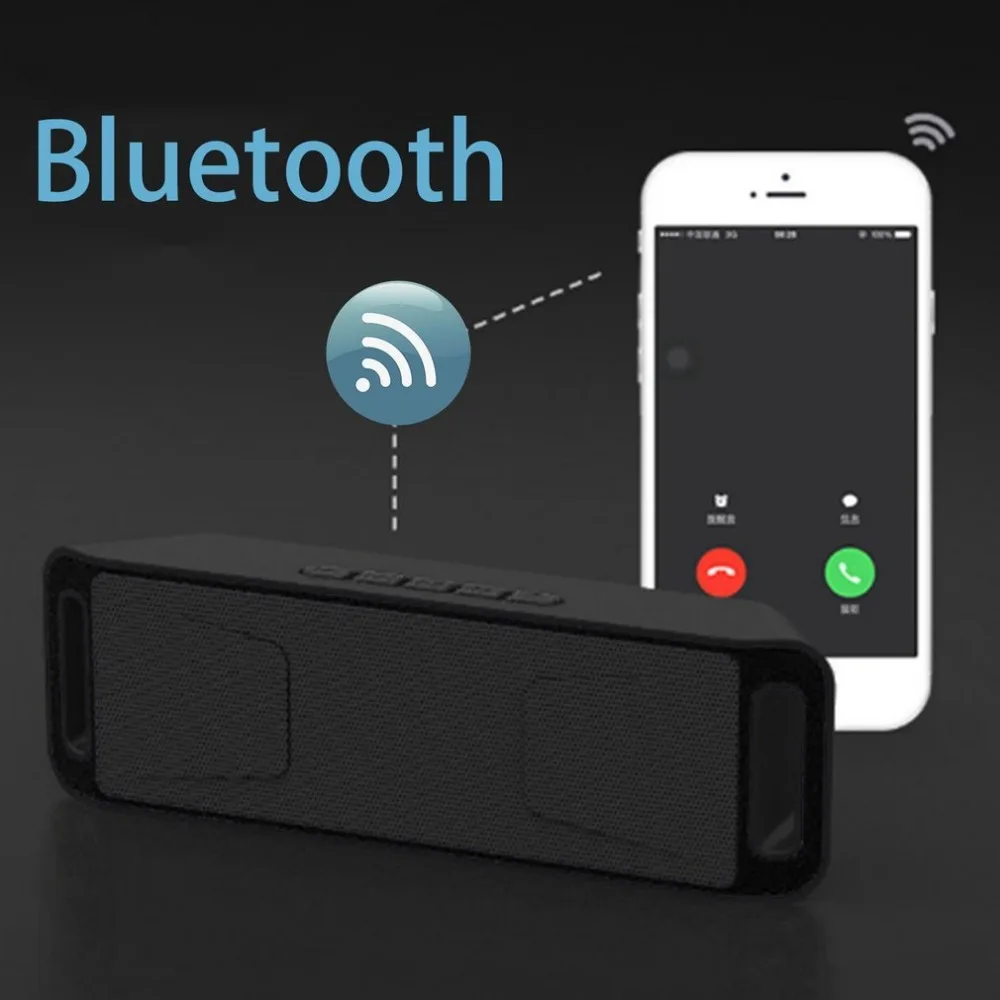 SC208 беспроводной динамик Bluetooth 4,0 стерео сабвуфер поддержка TF USB FM радио встроенный микрофон двойной бас звук динамик
