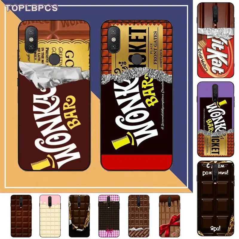 TOPLBPCS Willy Wonka бар с золотым билетом сладкий Шоколадный Бар чехол для телефона RedMi note
