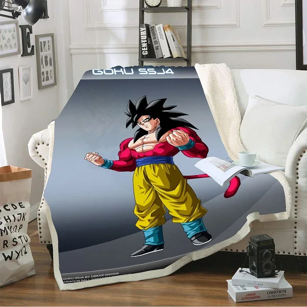 1 шт. Dragon Ball 3D принт японского аниме персонажа шерстяное одеяло для детей мальчиков мультфильм одеяло Мягкий коралл домашнее полотенце - Цвет: Color-6