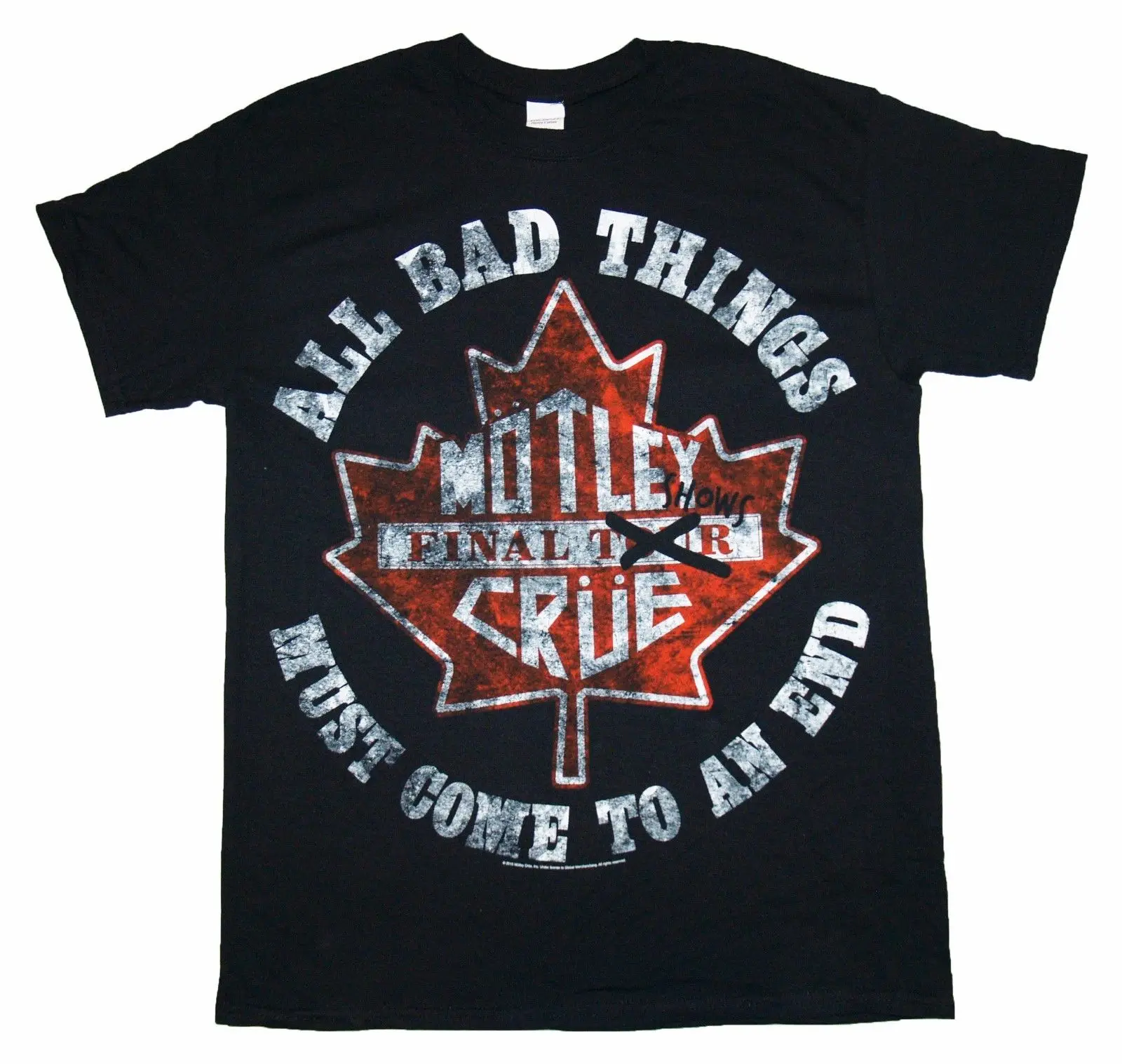 MOTLEY CRUE-Canadian Final Tour-футболка S-3XL новая официальная футболка Хлопковая мужская