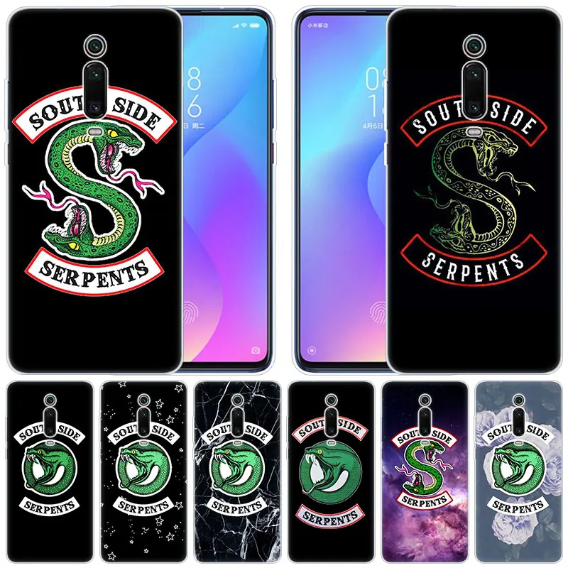 Силиконовый чехол с логотипом Riverdale South Side Serpents для Xiaomi Pocophone F1 Mi 9T Pro CC9 CC9E 9 9SE 8 A3 A2