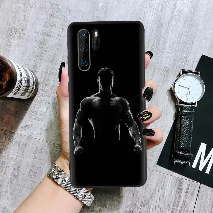 Бодибилдинг Тренажерный зал Фитнес черный чехол для телефона huawei mate 30 20 10 P30 P20 P10 Pro Lite P Smart Z Роскошный чехол - Цвет: BA327-1
