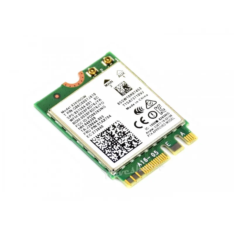 

AC8265 беспроводной NIC для Jetson Nano 2,4G/5G WiFi Bluetooth 4,2 поддерживает Linux, Windows 10/8.1/8/7