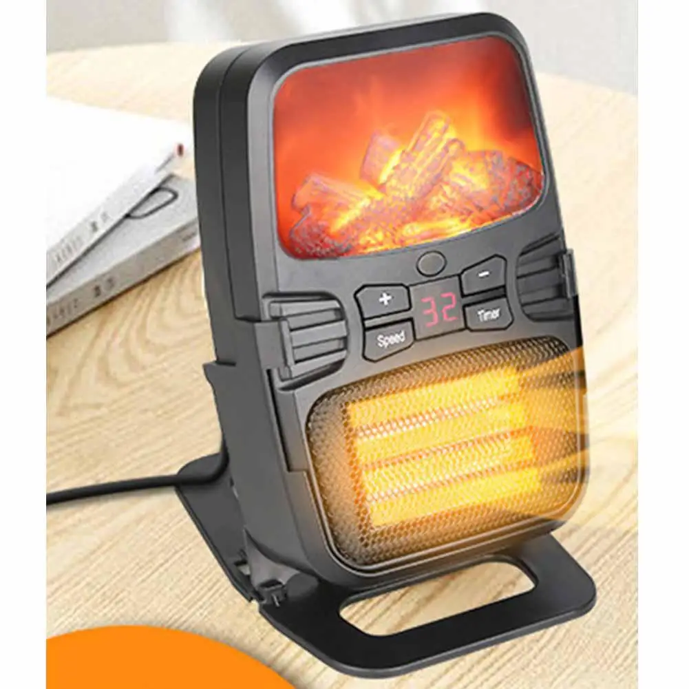 

Mini Office Electric Heater Home Simulate Flame Light Air Warmer