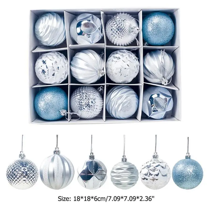 E 12 шт. набор 6 см Подвесной шар Рождественская елка мечта эстетика Изысканная личность кулон украшения вечерние праздничный Декор для дома - Цвет: E