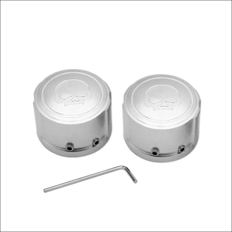 Серебристый 2 шт. 22 мм для Sportster Dyna Softail Fat Boy Touring Street Road Electra Tri Glide передняя/гайка задней оси Чехлы для Harley - Цвет: Серебристый