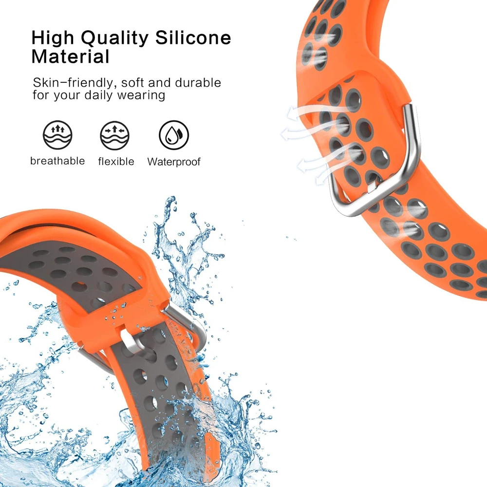 Silicone Smart Watch Strap - Adjustable 20/22mm Band for Enhanced Comfort and Style