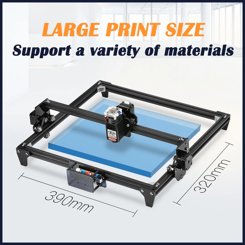 US $125.40 Twotrees Totem CNC Laser Engraving Machine 2500mW 5500mW 3040cm Mini DIY 2Axis Easy Installation With 2A4988 Motor Drivers