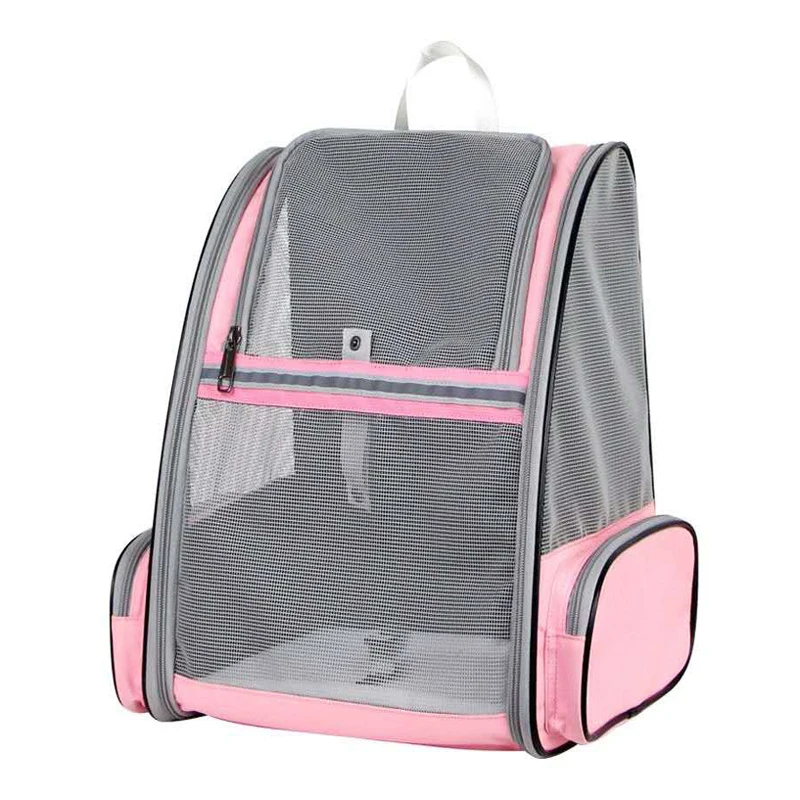 pink Переносная переноска для кошек, рюкзак для питомцев, переноска для собак, переноска для маленьких собак, дорожная сумка, мягкая дышащая переноска для кошек - Цвет: pink