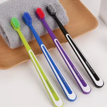 

Adult Ultra Soft Spiral Bristles Toothbrush with Anti-Skid Handle Eco Friendly Teeth Whitening Oral Hygiene Care Random Color