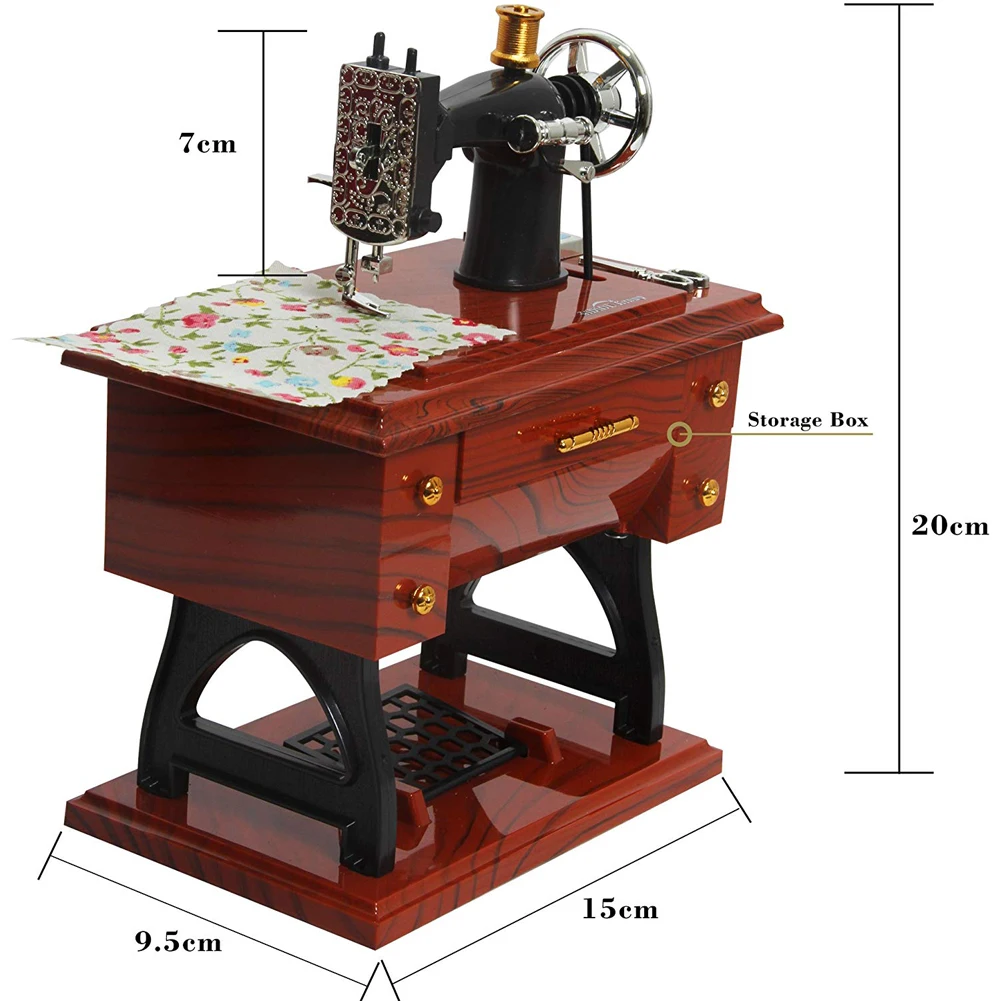 Креативные подарки, подарок на день рождения, музыкальные коробки, швейная машина, музыкальная шкатулка, мини креативная Ретро швейная заводная Подарочная музыкальная шкатулка