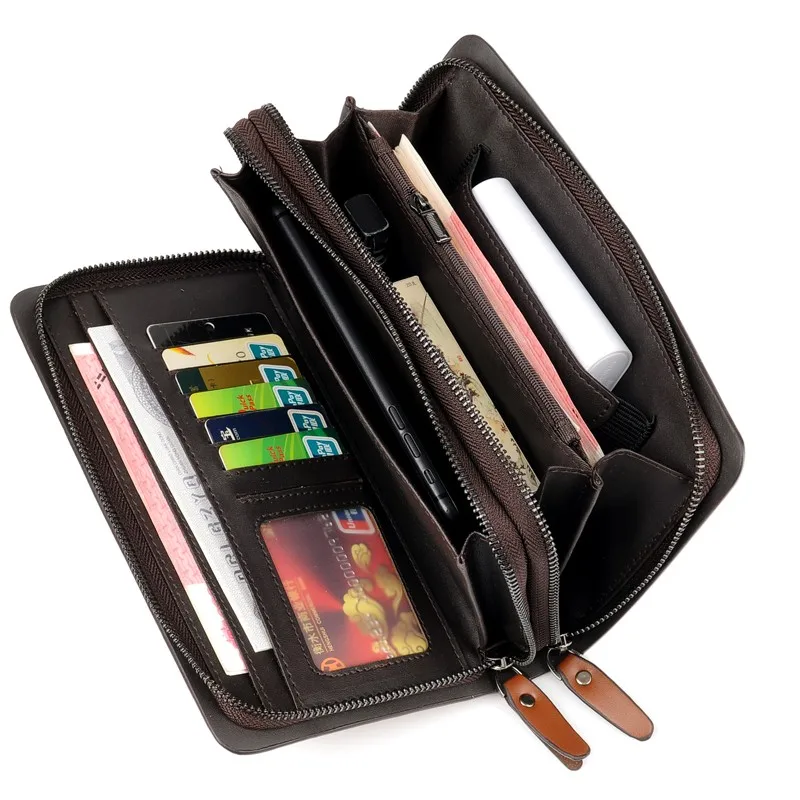 Men Clutch Bag 2023 New Long Wallets Fashion Print 3 Sizes Man Clutches  Purse Business Male Mobile Bag Cash Wallets