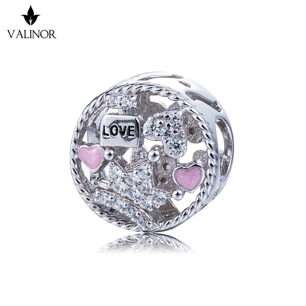

Video! The queen of fashion 925 Sterling Silver beads charms fit Bracelets Never change color DDBJ108
