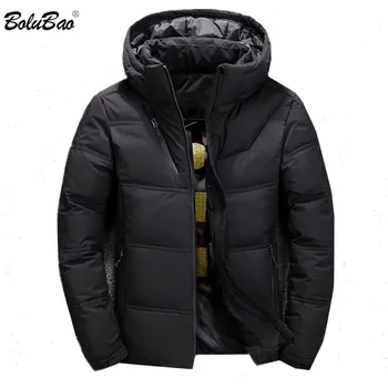

BOLUBAO Winter New Men Solid Down Jacket Trend Brand Men's Fashion Hooded Down Coats Thick Warm Down Jackets Male Clothing