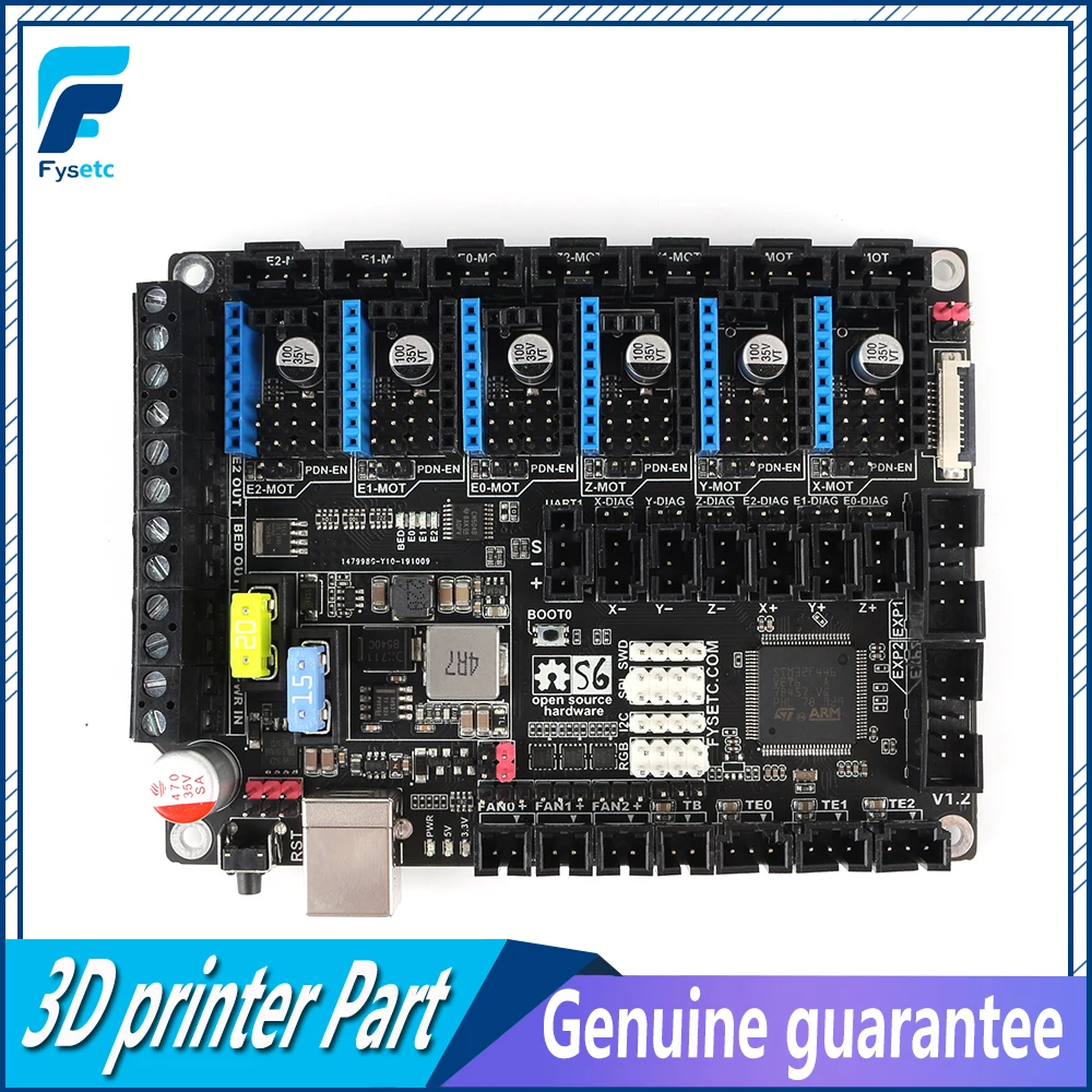 S6 V1.2 плата управления 32 бит Поддержка 6X TMC драйверы Uart/SPI Летающий провод XH/MX разъем VS F6 V1.3 SKR V1.3