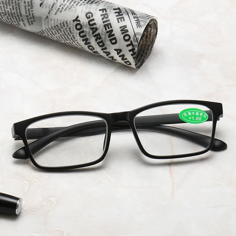 Skup Zerosun Glass Reading Glasses Men Women HD Crystal Lens Anti Scratch Diopter Eyewear +100 150 200 250 300 350