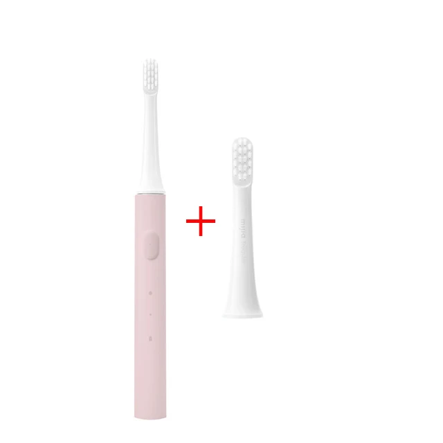 Xiaomi mijia T100 звуковая электрическая зубная щетка для взрослых Водонепроницаемая ультра звуковая автоматическая зубная щетка с зарядкой от USB - Цвет: 1 pcs pink n head