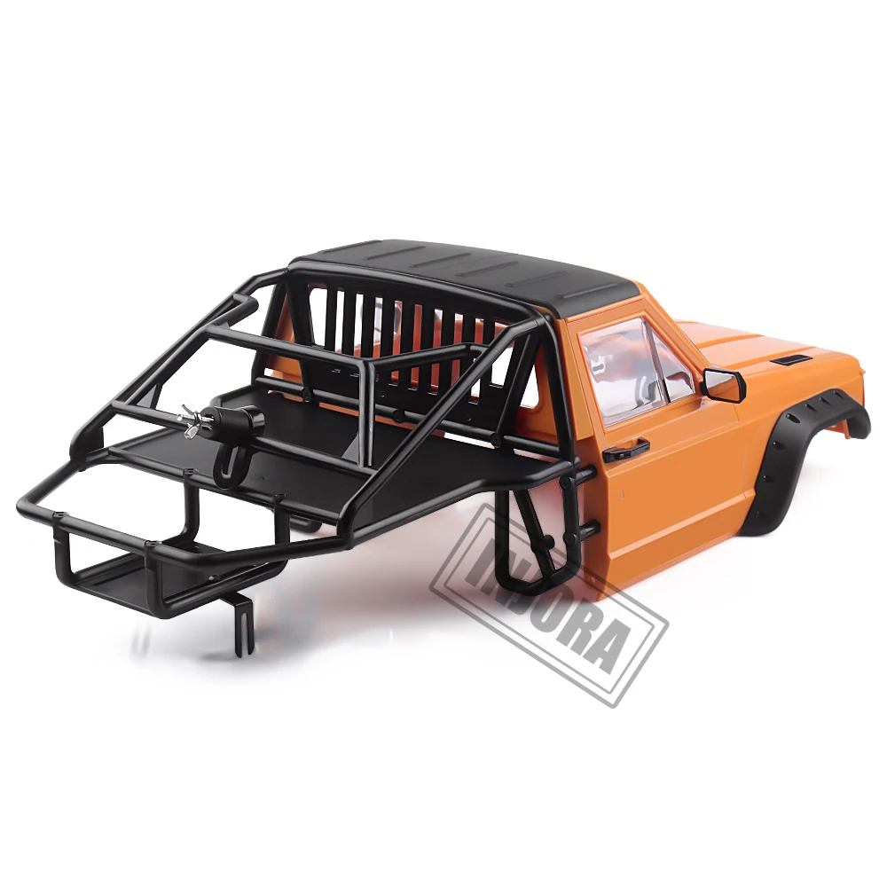 INJORA RC автомобиль Cherokee Корпус кабины и задняя половина клетки для 1/10 RC Гусеничный Traxxas TRX4 осевой SCX10 90046 Redcat GEN 8 Scout II - Цвет: Orange Complete Set