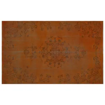 

Handmade Orange Vintage Overdyed Turkish Area Rug 171x270 Cm-5'7''X8'10''