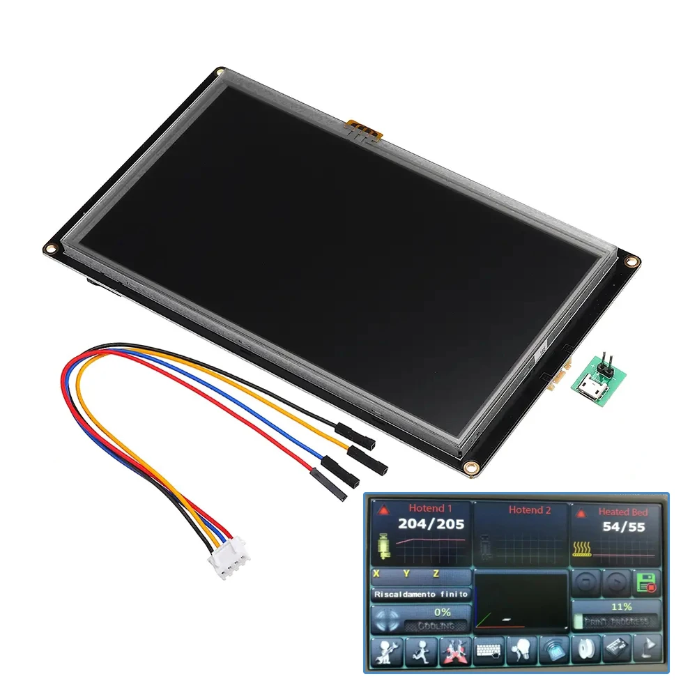 Nextion Enhanced NX8048K070 7 0 дюймовый HMI Интеллектуальный USART UART серийный сенсорный TFT ЖК