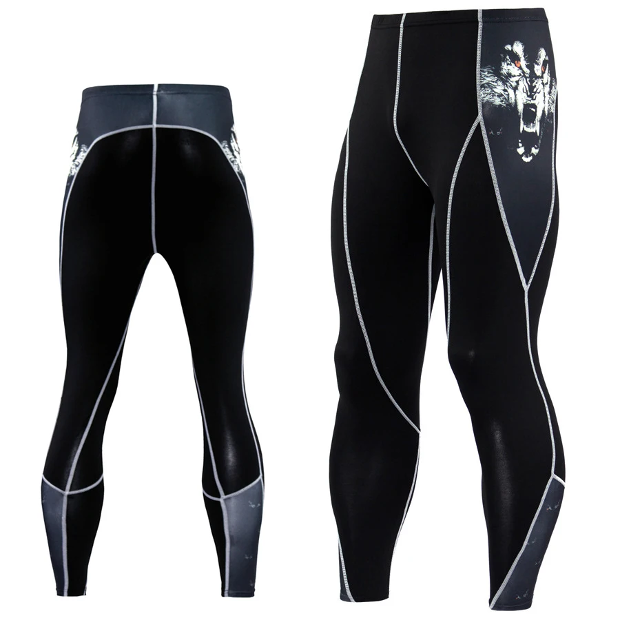 

Men's sports fitness running cycling yoga bodybuilding bottoming warm compression elastic quick-drying long training pants