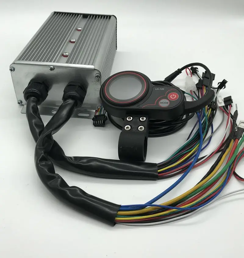 전기 자전거 48V 60V 1200W 45A 드라이버 컨트롤러 및 브러시리스 모터 LH100 디스플레이 60V 용 LH-100 LCD 디스플레이 컨트롤러