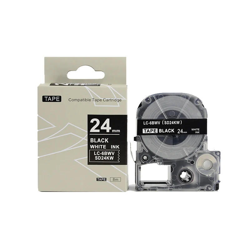 3PK LC-6BWV 24 мм белый на черном SD24KW лента для печати этикеток LW600P LW700 LWZ700 LWZ900 LW1000 PKINGJIM |