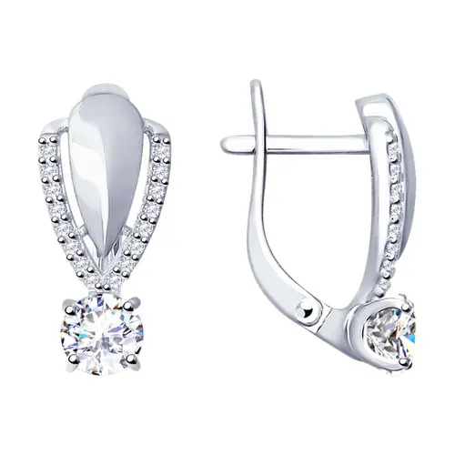 Серьги SOKOLOV из серебра со Swarovski Zirconia
