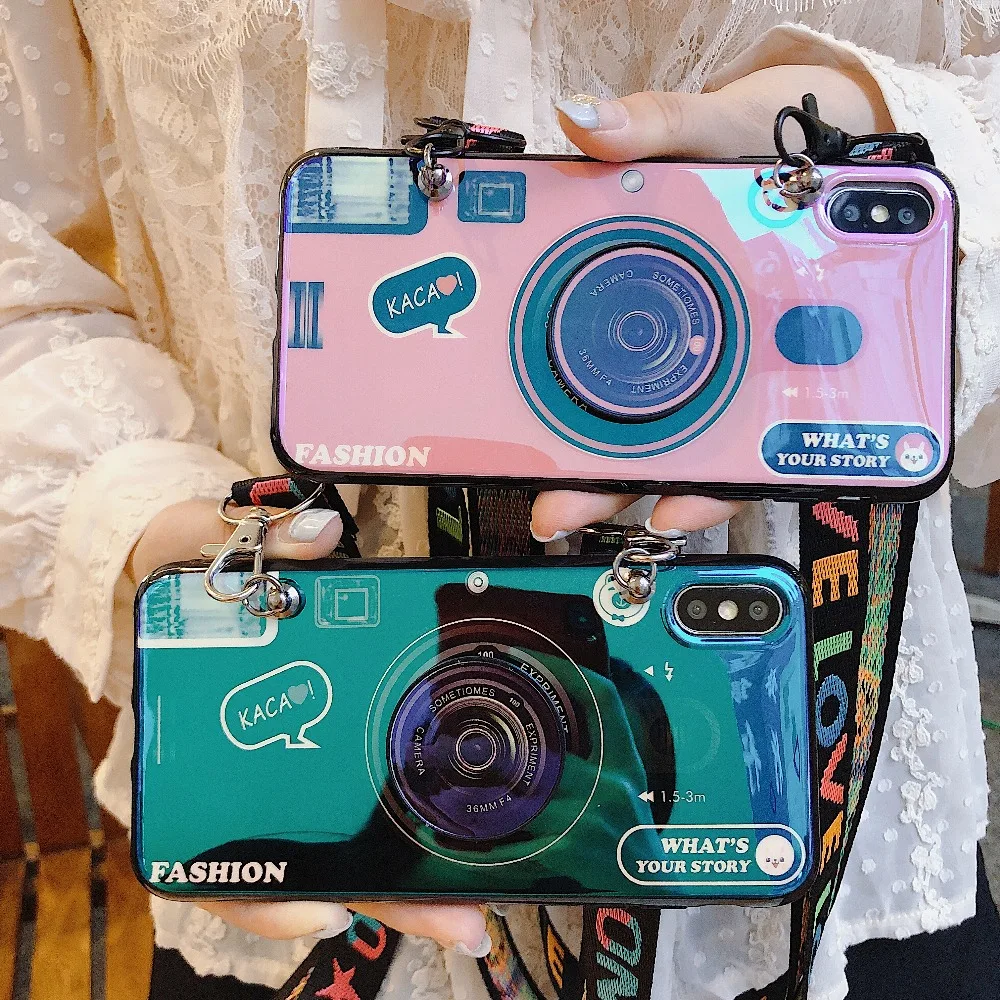 

Note10 Plus 3D Blu-ray camera Cases+Holder Stand+Strap Phone Case For Samsung S7 Edge S8 S9 S10 Plus S10E J330 J530 J730 note10p