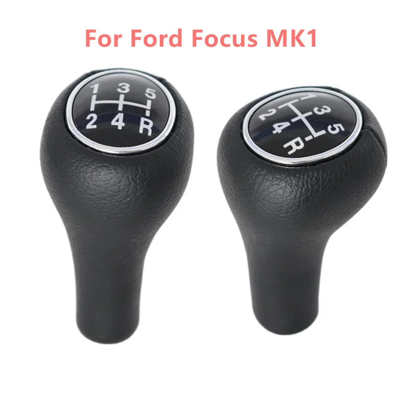 

5 6 скоростей, для Ford Focus MK1 1998 1999 2000 2001 2002 2003 2004 2005 ручка переключения рулевого механизма автомобиля, кожа, руководство по эксплуатации, аксессуары для рычагов переключения передач MT