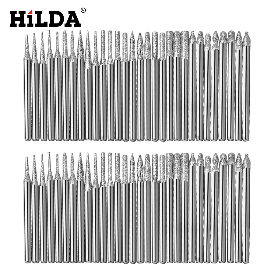 Набор алмазных шлифовальных головок HILDA Dremel 30 шт. 3 мм набор сверл для инструмента