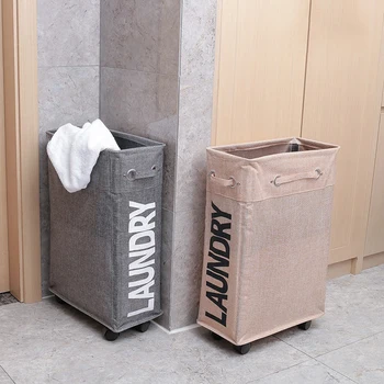 

Waterproof Oxford Cloth Storage Basket Foldable Clothes Toy Storage Box Household Belt Pulley Bathroom Underwear Storage Bag