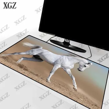 

XGZ Animals White Horses Landscapes Gaming Keyboard Mouse Pad Large Size Extended Anti-slip Game Desk Mat for Lol CSGO DOTA