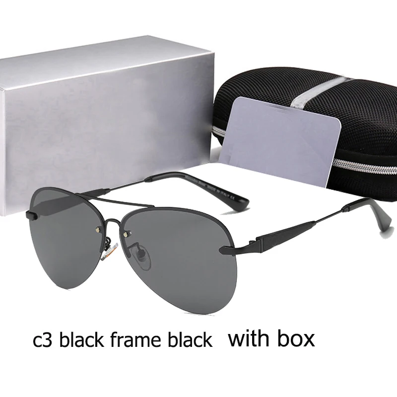 Женские солнцезащитные очки, мужские солнцезащитные очки, новые дизайнерские алюминиевые солнцезащитные очки, поляризованные и мужские солнцезащитные очки высокой четкости, integr - Цвет линз: 743  c3 with box