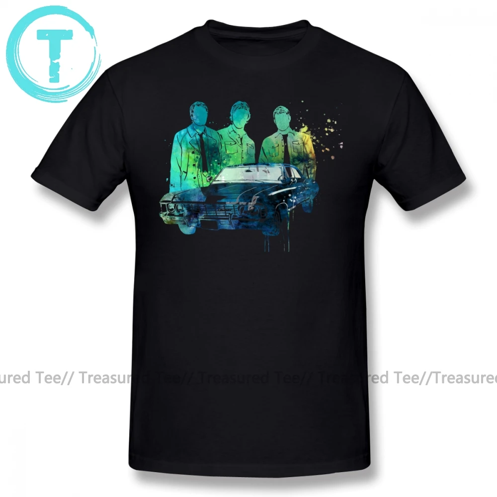 Сверхъестественная футболка, сверхъестественная футболка, напечатанная Повседневная футболка, мужская Милая 5x хлопковая футболка с коротким рукавом